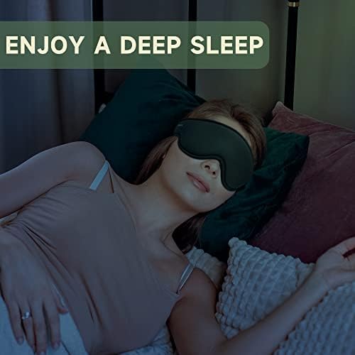 Маска за сън Rilextec за жени и мъже, Маска за очи с 3D Оформяне на превръзка на очите, Маска за сън с регулируема