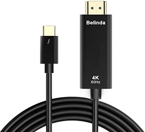 USB кабел C-HDMI Кабел Belinda USB-C Type c-HDMI 6 ФУТА 4K 60HZ С Алуминиев корпус, Поддържа резолюция от 4K