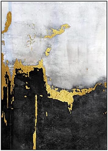 ZSEDP Златна Стенни Художествена Живопис, Абстрактна Живопис от Златно фолио, Ръчно изработени Украса на Хола