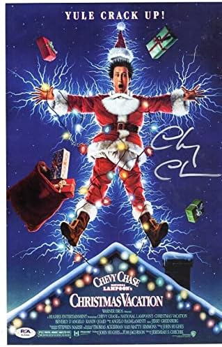 Плакат на филма Коледна ваканция 12x18 с Автограф от Chevy Chase с Удостоверяване на PSA / ДНК