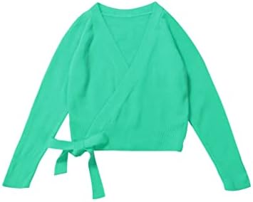Класически Вязаный Пуловер с мирис с дълъг ръкав Agoky Kids за момичета, Потник, Жилетка за Балетни Танци, Балерина