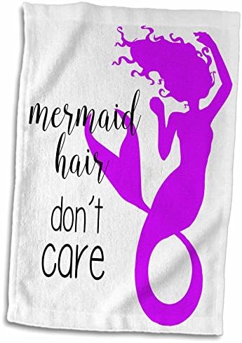 Кърпа за ръце 3D Rose Mermaid Hair Don ' t Care Розово-Черно, 15 x 22