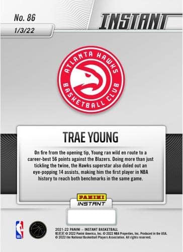 Спортни сувенири Трэй Йънг Атланта Хоукс Фанатикс Изключителен Паралелен Панини Instant Young Pours за кариера-Единствената