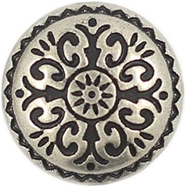 Кадър от 20 Броя Дамасской конци, Копчета с метална опашка на Античния Сребрист цвят. 10 мм (3/8 инча)
