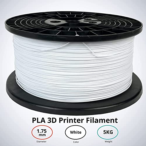 Конци за 3D печат SUPLLY3D PLA, Точност +/- 0,05 mm, 1,75 мм, 5 КГ, Бял