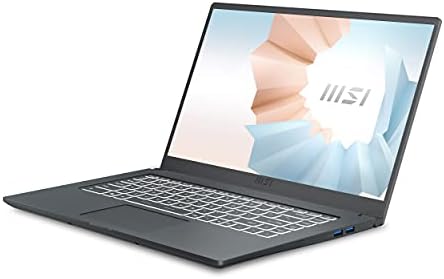 MSI Modern 15 Тънък и лек преносим компютър за ежедневна употреба: 15,6 FHD 1080p, Intel Core i7-1195G7, Intel