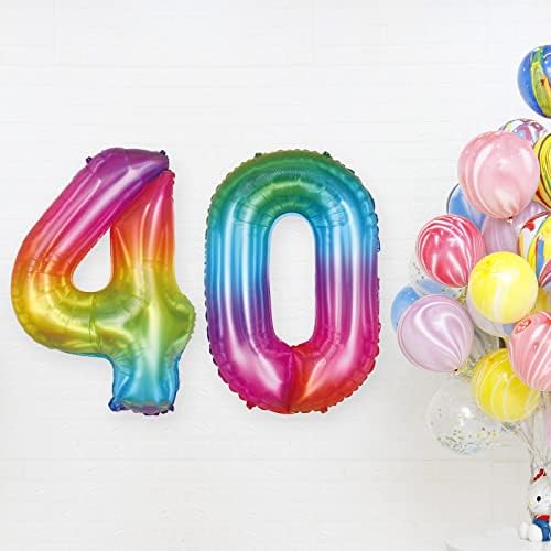 Брой 40 Балони 40-Инчови Гигантски Преливащи Желейные Балони от Майларовой фолио за парти в чест на 40-годишнината