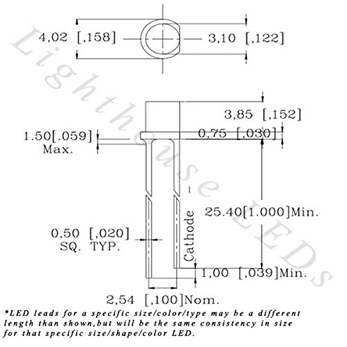3 мм Широкоъгълен студен / прозрачен бял светодиод с плосък покрив - ултра ярък (опаковка от 1000 броя)