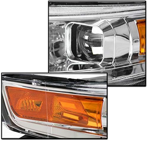 ZMAUTOPARTS LED DRL Хромирани Проекторные Фарове за Мъгла с 6 Бели led светлини DRL За 2004-2008 Acura TSX