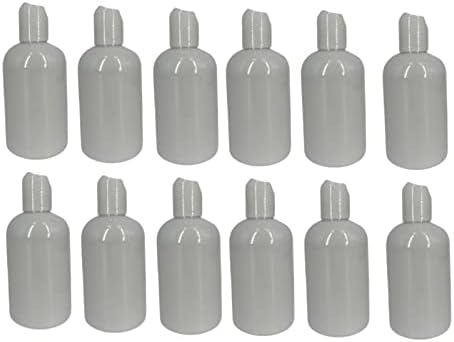 4 грама бели Бостонских пластмасови бутилки - 12 опаковки на Празни бутилки за еднократна употреба - Не съдържат