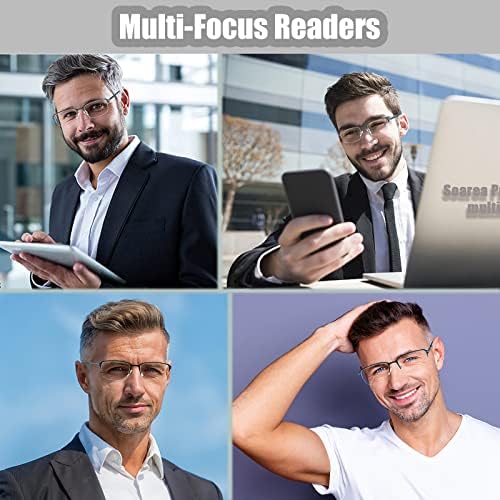 Мъжки Многофокусные Очила за четене Soarea Premium с Прогресивни Лещи, Мультифокальные Компютърни Ридеры - Блокиране