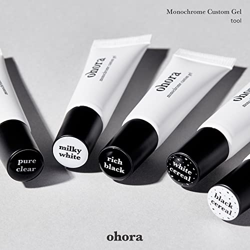 ohora Custom Gel - Комплект от 5 вида - черно-бели на цвят гел за подреждане - Вегетариански и хипоалергичен
