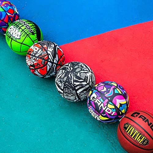 AND1 Fantom Graffiti Баскетбол: Официален нормативен размер на 7 (29,5 см) Гума баскетбол - стритбол с дълбок