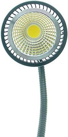 QUANS 5W Clip on Технологична Gooseneck COB LED Настолна лампа за вашия десктоп осветление Студено бяло 19-инчов