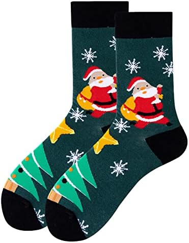 Oplxuo Коледни Чорапи за Жени, Мъже, на Едро Коледни Празници Чорапи Хлопчатобумажный Екипажа Унисекс Коледни