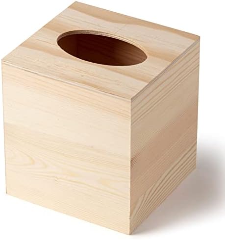 MICHAELS Bulk 6 Опаковката: 6 см; Дървена кутия за салфетки от Make Market®