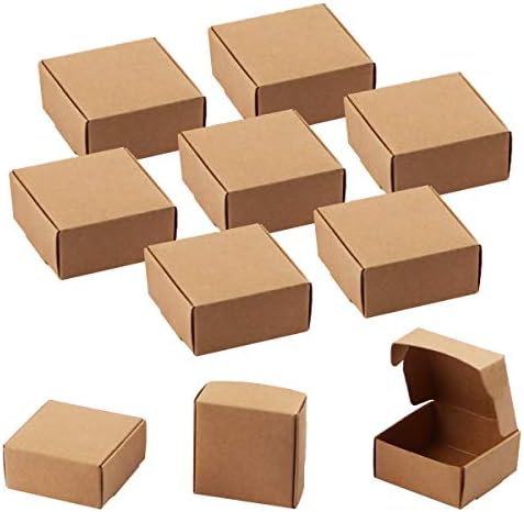 Мини-Картонени Кутии Sdootjewelry, Мини-Кутии 2,16 '× 2,16' × 0,98', Опаковане Шкатулок за бижута в 100 Опаковки,