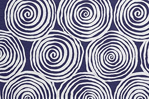 Кърпа за подложка за йога Ambesonne с абстрактен Модел, Ритмични Мотиви Двухцветного Фигурата Спирали и Завъртете