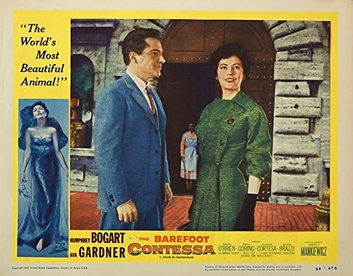 Босоногая графиня 1954 Американската Сценарная картичка