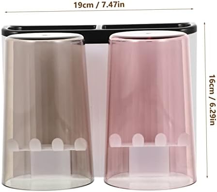 BESTonZON 2 елемента тоалетна струват чаша за четка за зъби висящи Рафтове за съхранение на тоалетка за грим