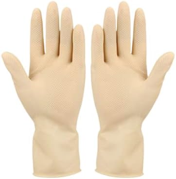 Гумени ръкавици за събиране, Многократна употреба на Ръкавици за миене на съдове за дома, Кухня, Баня (Жълти