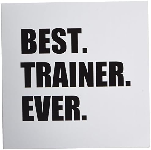 Най-добрият треньор в света, подарък за тренировка, черен текст на Поздравителна картичка, 6 x 6 инча, единична