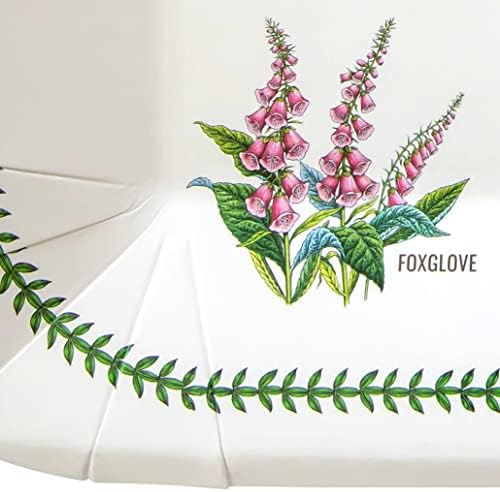 За еднократна употреба Хартиени Кът чиния C. R. Гибсън Spode Garden Floral за партита, 10,5 х 10,5, Многоцветни