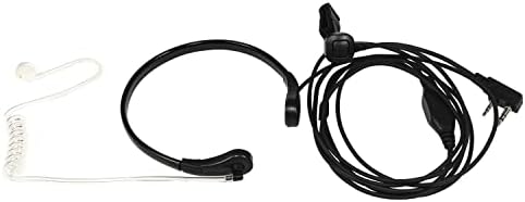 HQRP 2-Комплектен Акустичен Тръбен слушалка ПР с микрофон за гърлото, Слушалката е Съвместима с Kenwood TK-3170,