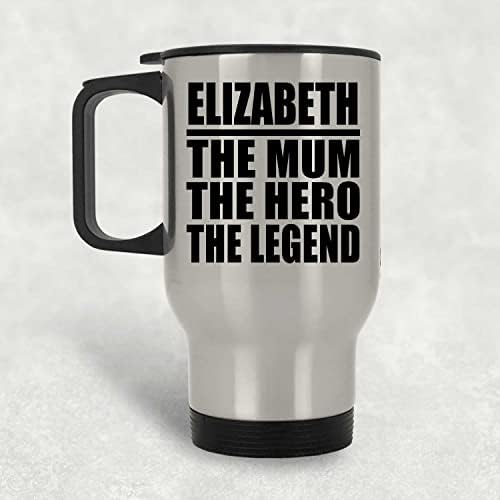 Designsify Elizabeth The Mum Герой на Легенда, Сребърен Пътна Чаша 14 грама, на Изолиран Чаша от Неръждаема