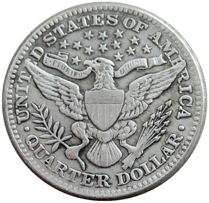 25 Цента Барбър 1902 сребърно покритие Копие на Възпоменателни монети през 1902 г.