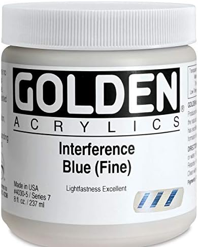 Акрилни Бои Golden Heavy Body Interference - Намесата Синя Тънка банка обем 8 грама