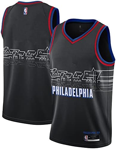 Тениска Outerstuff Philadelphia 76ers Blank Youth 8-20 Black City Edition Swingman Джърси
