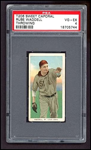 1909 T206 - Разтрийте Уодделл Сейнт Луис Кафяви (Бейзболна картичка) (Хвърляне) на PSA PSA 4,00 Браун