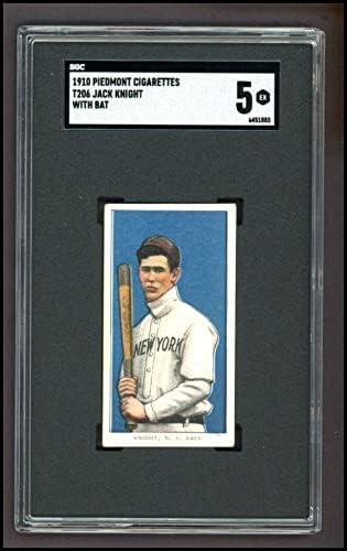1909 T206 БИТА Джак Найт Ню Йорк Янкис (Бейзболна картичка) (С бухалка) SGC SGC 5.00 Янкис