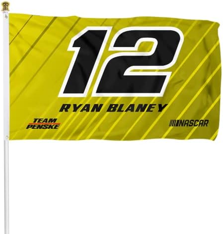 Bayyon Penskes Ryan Blaney 12 Флаг 3x5 метра за Автомобилистите с Медни Втулками