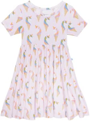 Шикозни Рокли Фъстъчено цветове За Малки момичета - Детски Дрехи от Мека Вискоза от Бамбук - Идеалното Детско