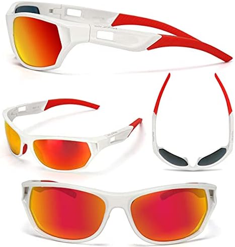 MooFee Поляризирани Спортни Очила с Въртящи се Крака Велосипедни Очила за Мъже