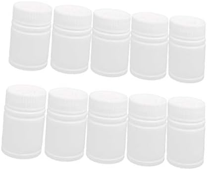 X-DREE 10шт 60 мл Бяла Пластмасова Кутия за съхранение на твърди прах с широко гърло от полиетилен с висока