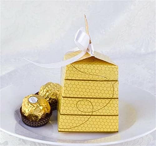 JORCEDI 50 бр Пчелите Кутии с шоколадови Бонбони Подарък Кутия Сватба, Рожден Ден Полза на Душата на Дете Полза