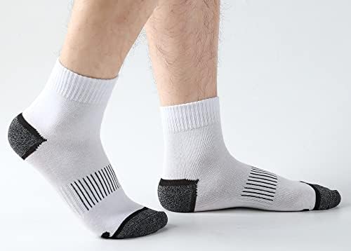 J. WMEET Мъжки Чорапи на една четвърт от глезена, Спортни Чорапи За Джогинг, Лагер Възглавници, Вентилационни