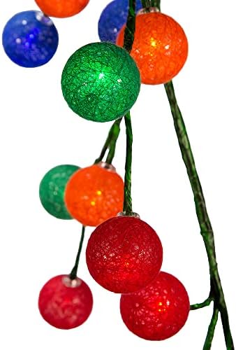 Курт С. Адлер 6-Подножието Зелена Гирлянда с 48 Разноцветни led топки