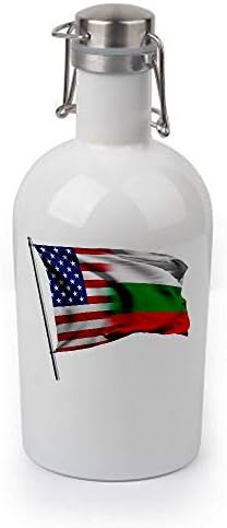 ExpressItBest 64oz Growler - Флаг на България (Bulgarian) - Изобилие от възможности