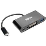 OEM Трип Lite U444-06N-DUB-C, USB адаптер-C за DVI с възел USB-A (2 броя)