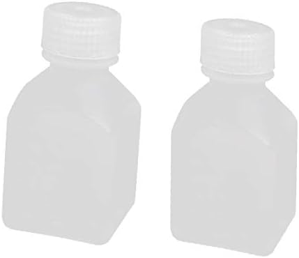 X-DREE 2 елемента 40 mm x 40 mm x 80 mm 60 мл Пластмасова Правоъгълна бутилка с малък провлак от полиетилен