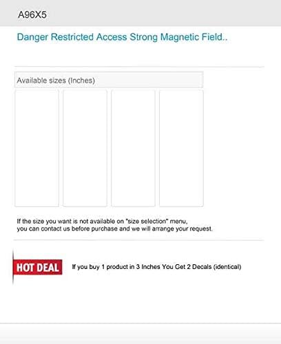 Етикети-прозорец винетка Опасност Ограничен достъп в Силно магнитно поле. 30 X 19,2