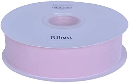 Ribest 1 1/2 Пудрово Розово Кадифе Лента на Рула с дължина 10 Ярда за Украса на подарък опаковки