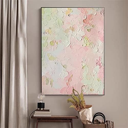 LIRUXUN Розово-Сиво Платно, Декоративна Живопис, Абстрактна Живопис на Големия Размер, Ръчно Рисувани с маслени