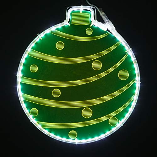 Wintergreen Lighting Акрилни Прозрачна Коледна Украса с Лазерно гравиране, Декорация за прозорци с осветление,