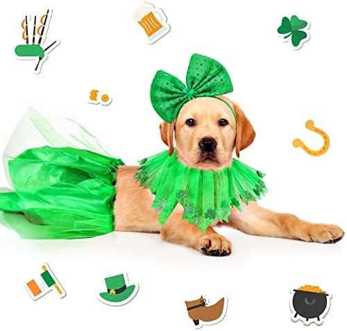 Weewooday, Комплект от 3 теми, подходящи за Кучета в Деня на Св. Патрик, Mardi Gras, Пола-пакет за Момичета,