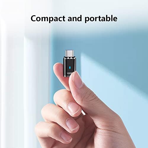 Магнитен адаптер SHEEAST C USB Директен Магнитен USB Адаптер C - 2 върха, бързо Зареждане с мощност 120 W, 5Pin,
